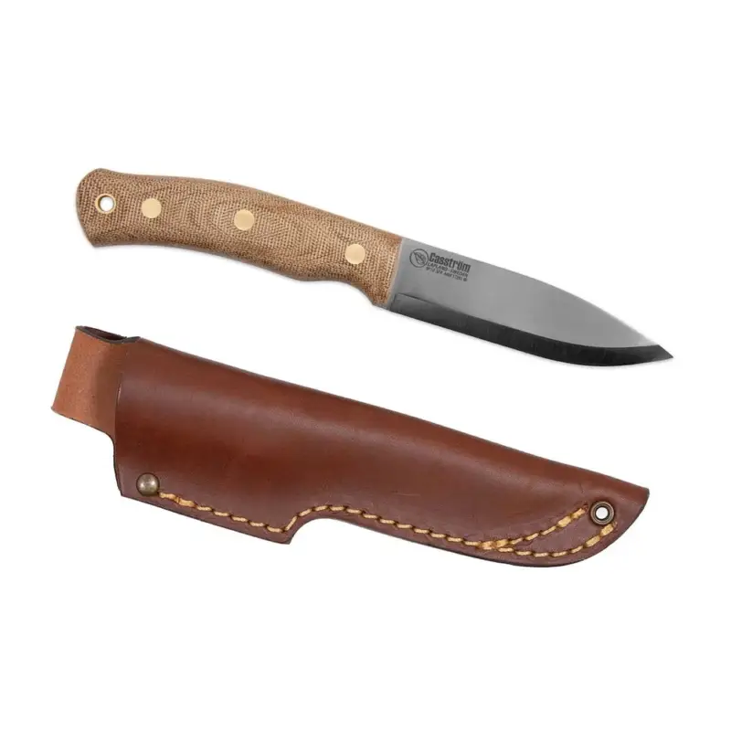 Do wyczerpania zapasów Casström - Nóż No.10 SFK A8 Leather - Natural Micarta