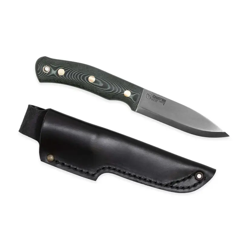Premium Casström - Nóż No.10 SFK Sleipner Leather - Green Micarta