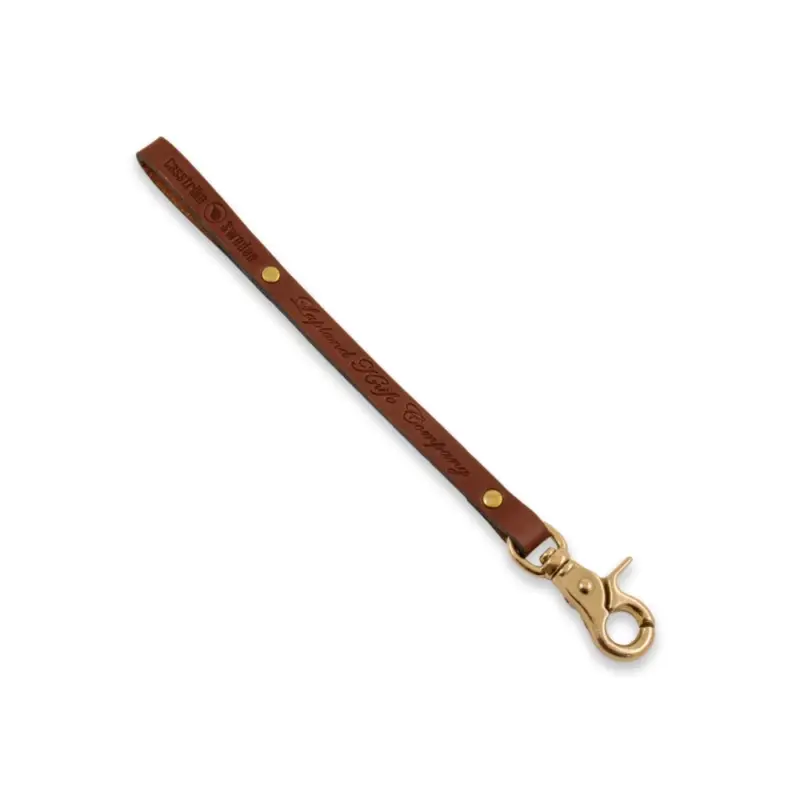 Popularny Casstrom - Skórzana smycz z zapięciem - Cognac Brown
