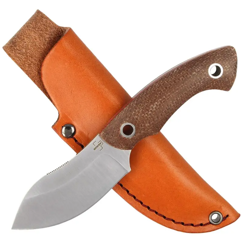 Kup online Böker Plus - Nóż Nessmi Pro Brown Micarta by Jesper Voxnæs - (02BO018)