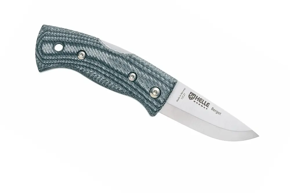 Taniej Helle - Nóż składany Berget - Denim Micarta 12C27