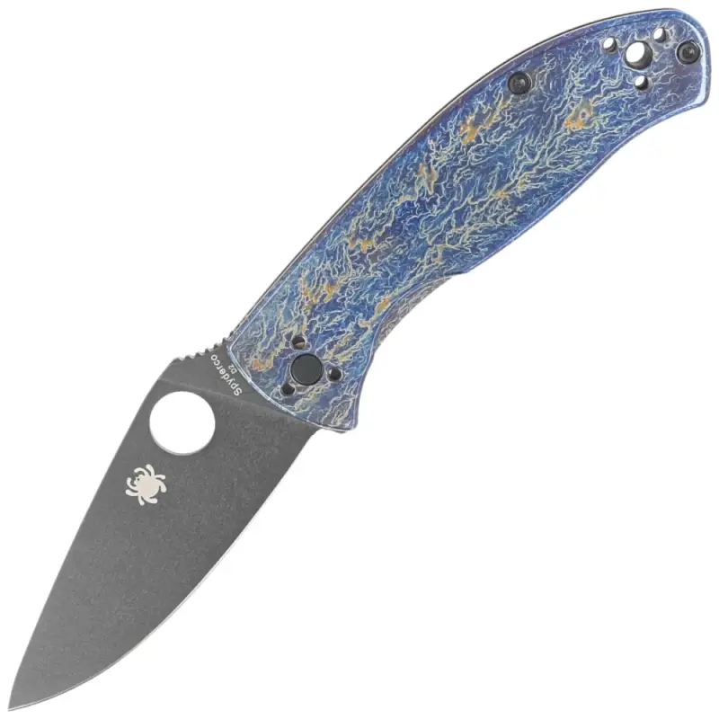 Super okazja Nóż składany Spyderco Tenacious R.I.L. Disarray Titanium, Black D2 by Eric Glesser (C122TIBLBKD2P)