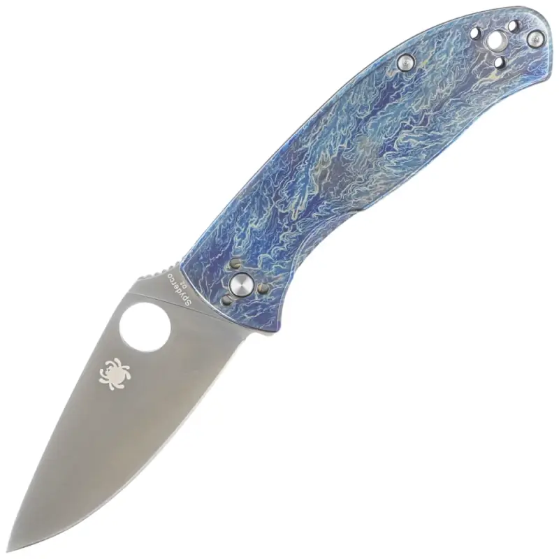 Nóż składany Spyderco Tenacious R.I.L. Disarray Titanium, Satin D2 by Eric Glesser (C122TIBLD2P) Premium