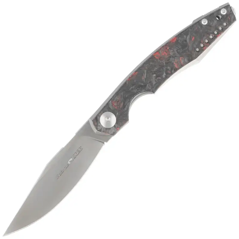 Wyprzedaż Nóż składany Viper Belone Titanium/Red Dark Matter Fat Carbon, Satin M390 by Jesper Voxnæs (V5970TIFCR)