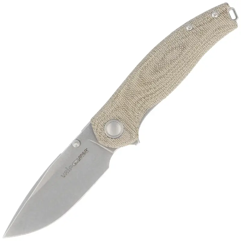 Bezpieczne zakupy Nóż składany Viper Vale Green Canvas Micarta, Stonewashed MagnaCut by Jesper Voxnaes (V6006CV)