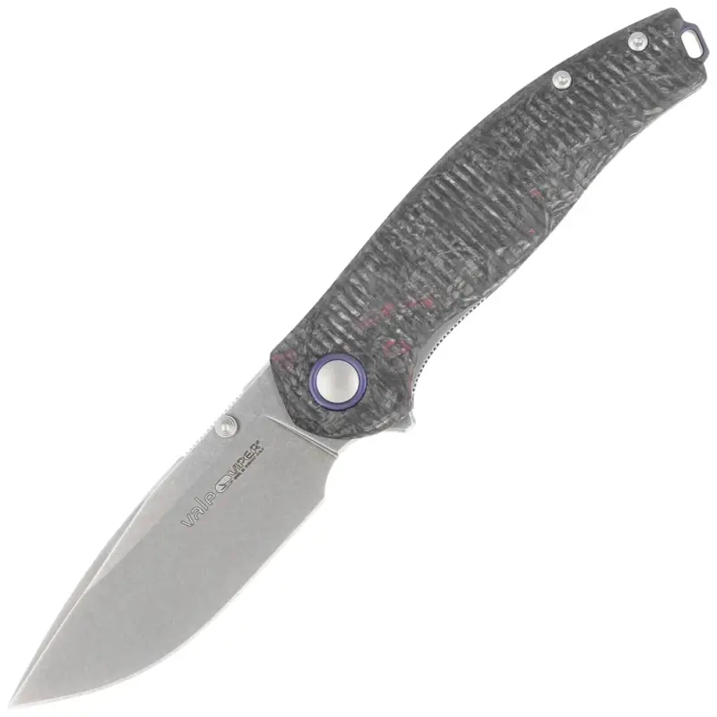 Łatwy zwrot Nóż składany Viper Vale Purple Dark Matter Fat Carbon, Stonewashed MagnaCut by Jesper Voxnaes (V6006FCP)
