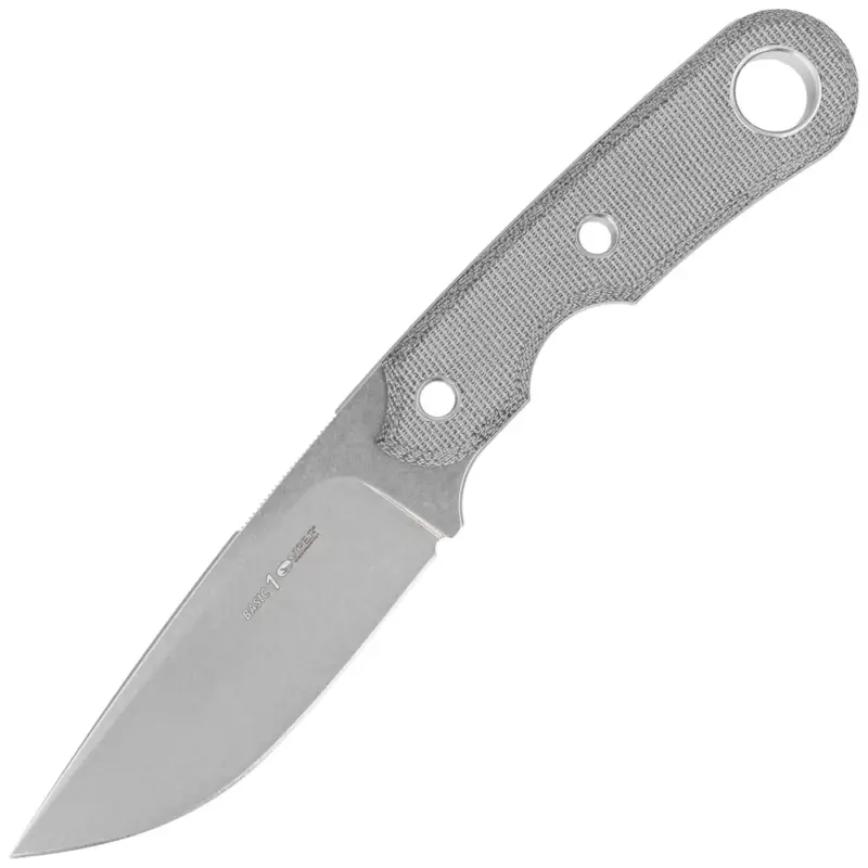 Hit sprzedaży Nóż Viper Basic1 Black Canvas Micarta, Satin D2 by Tommaso Rumici (VT4028CB)
