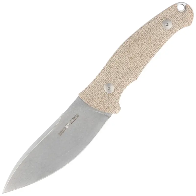 Obniżka ceny Nóż Viper Nordlys Natural Micarta Canvas, Stonewashed N690 by Jens Ansø (VT4044CN)