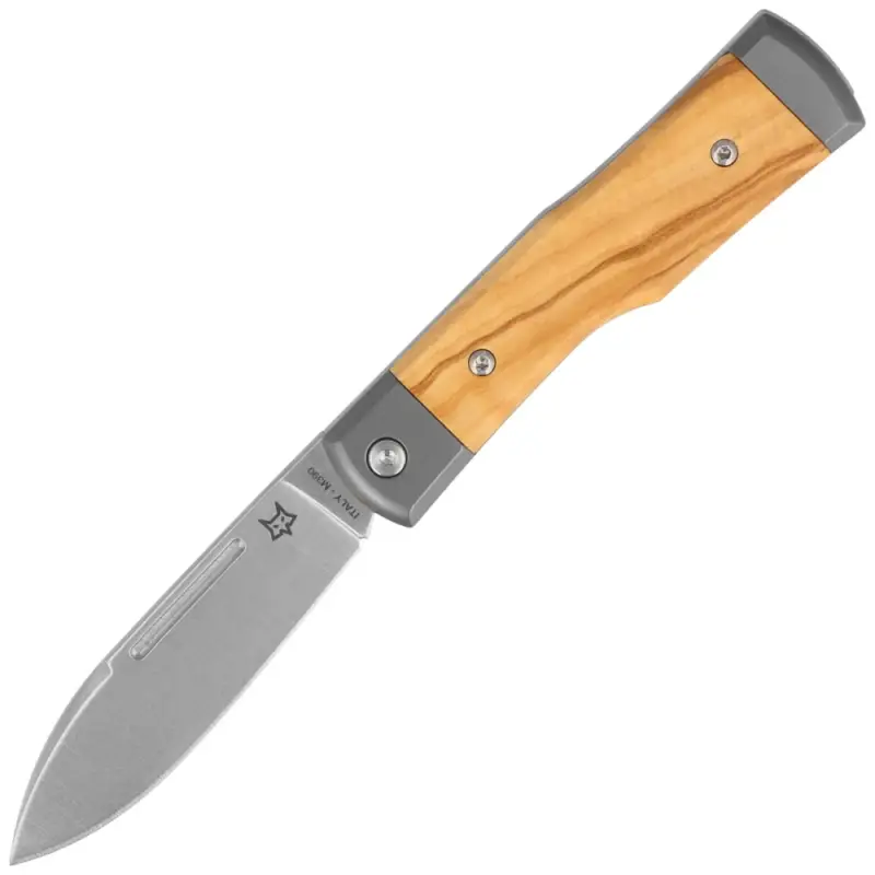 Nowy Scyzoryk Fox Gunstock Olive Wood/Titanium, Satin M390 (FX-558 OL)