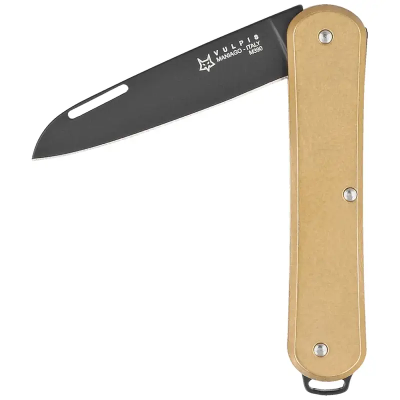 Tylko do końca tygodnia Scyzoryk Fox Vulpis Brass, Black Idroglider M390 (FX-VP130 OTB)