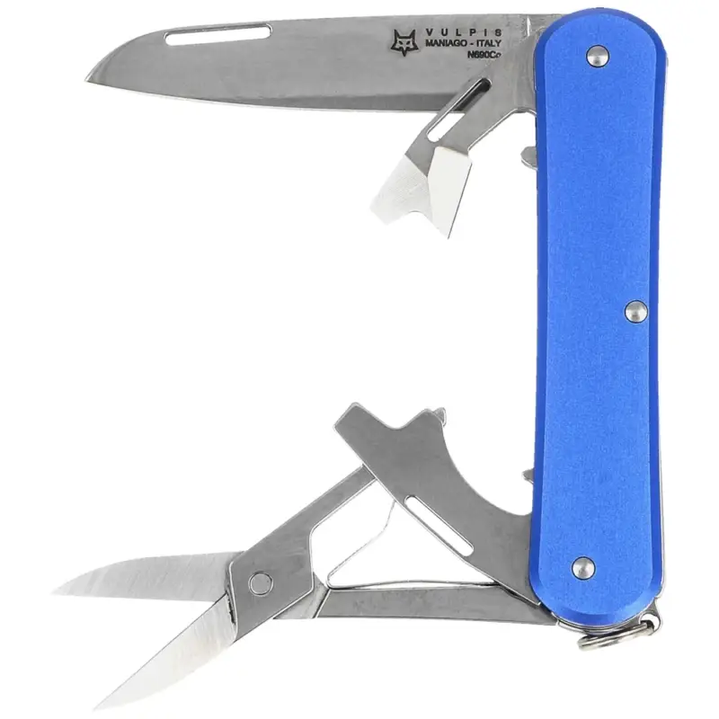 Nie przegap Scyzoryk Fox Vulpis Sky Blue Aluminium, Polished N690 (FX-VP130-F4 SB)