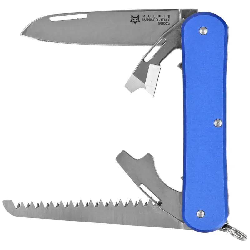 Najlepsza cena Scyzoryk Fox Vulpis Sky Blue Aluminium, Polished N690 (FX-VP130-S4 SB)