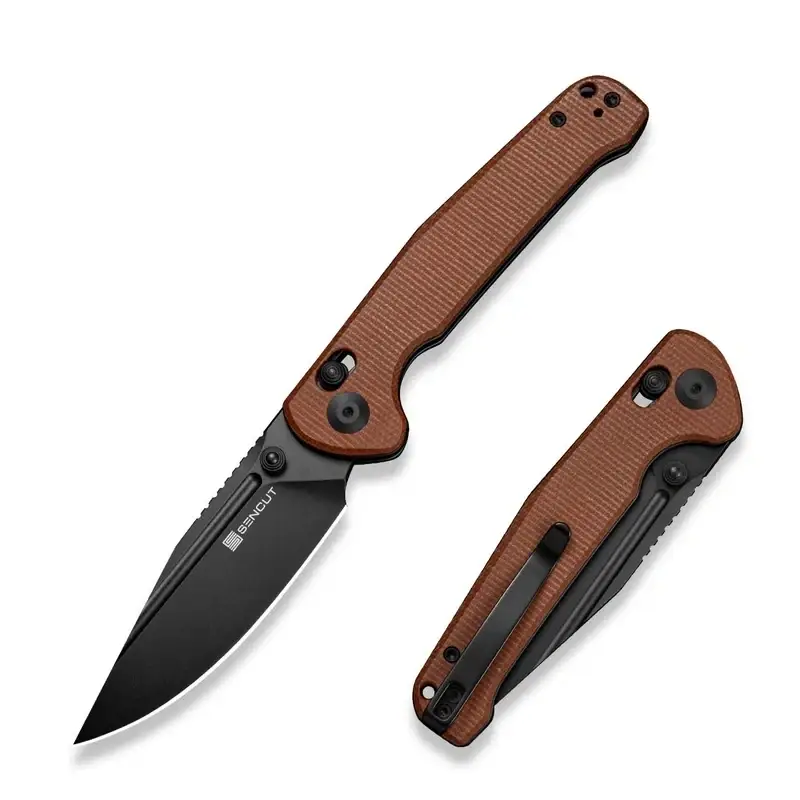 Sencut - Nóż składany Glenspar Brown Canvas Micarta, Black 9Cr18MoV (S25046-3) Promocja