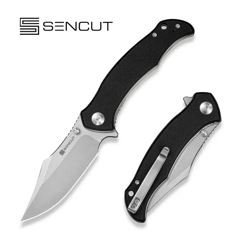 Sencut - Nóż składany Tauron Black G10, Stonewashed D2 (S25060-1) Nowość