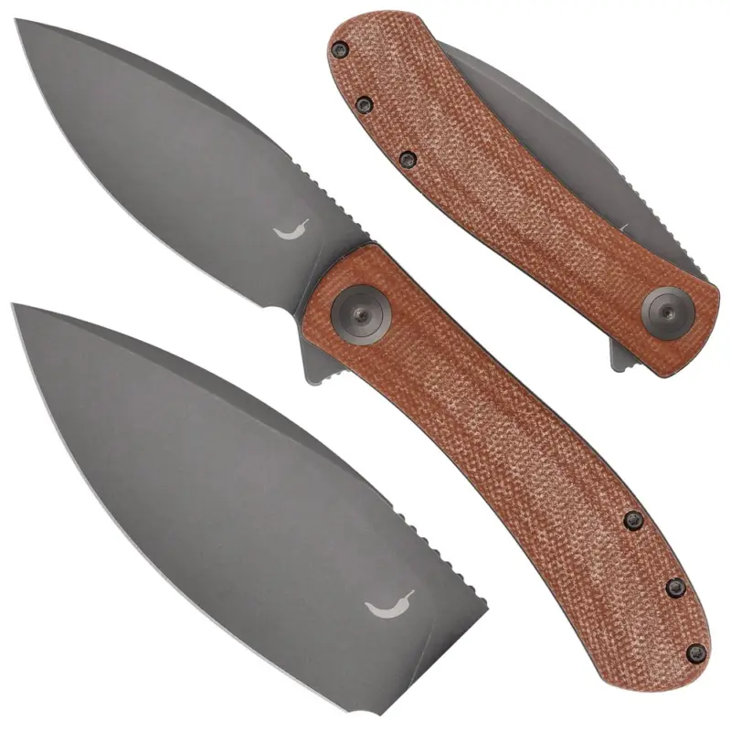 Super okazja Trollsky Knives - Nóż składany Mandu brązowy/stalowe ostrze Micarta
