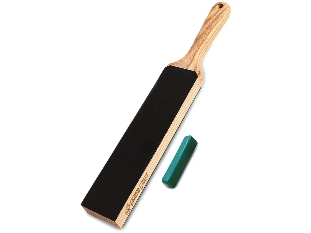 Premium Dwustronny pas skórzany do ostrzenia Strop - z pastą - BeaverCraft LS6P1