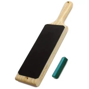 Nowy Dwustronny pas skórzany Strop do ostrzenia - Duży z pastą - BeaverCraft LS1P1