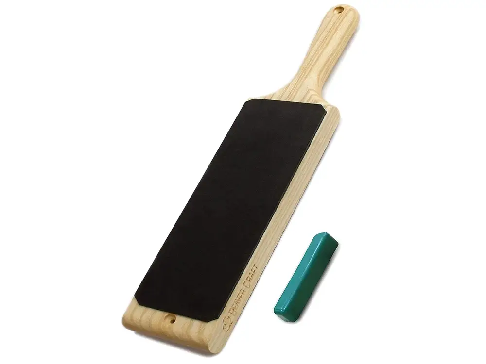 Nowy Dwustronny pas skórzany Strop do ostrzenia - Duży z pastą - BeaverCraft LS1P1