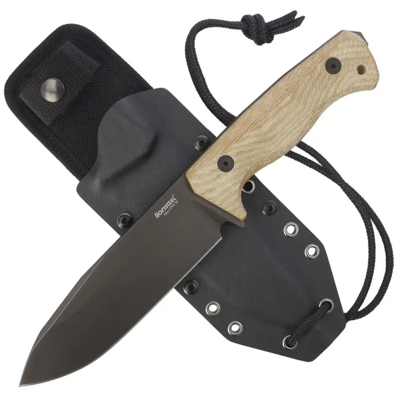 Super okazja Nóż LionSteel T6B Natural Canvas Micarta, Old Black CPM 3V by Molletta (T6B 3V CVN)