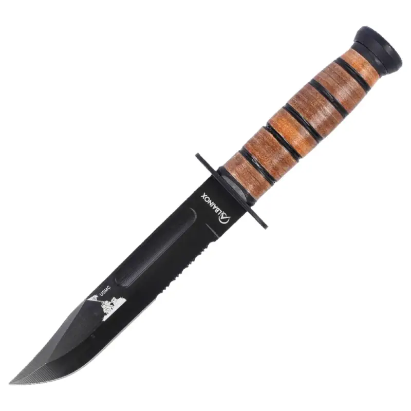 Nóż Martinez Albainox USMC wzór Ka-Bar Brown Leather, Black 3Cr13Mov (31762) Oferta