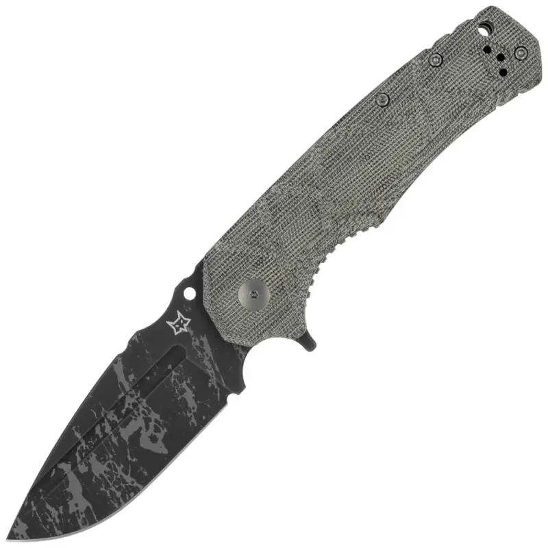 Zamów dziś Nóż składany Fox Uro OD Green Canvas Micarta, Acid Washed Niolox by Wander Tactical (FX-557)