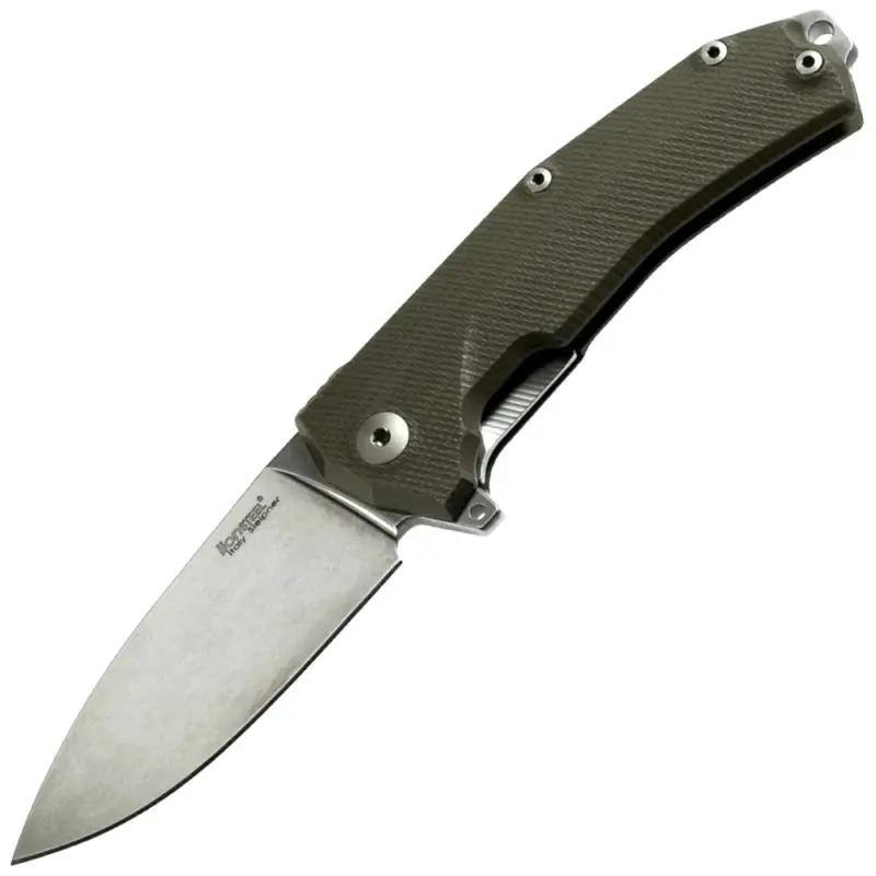 Obniżka ceny Nóż składany LionSteel KUR G10 Green, Stone Washed Blade (KUR GR)