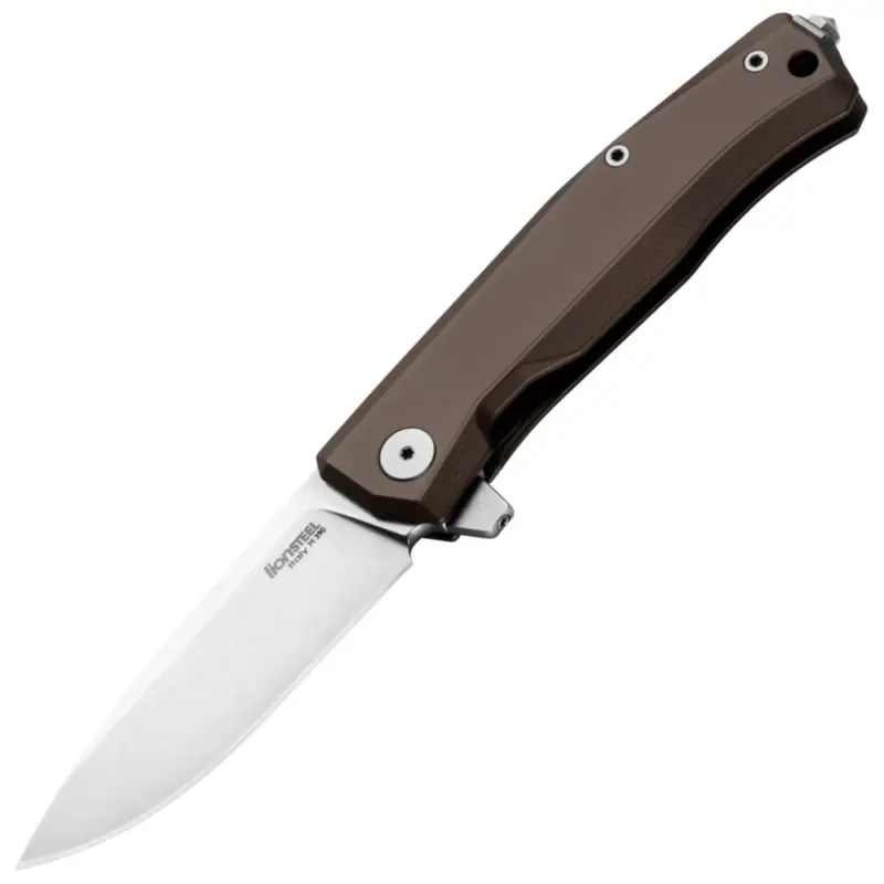 Nóż składany LionSteel Myto Earth Brown Aluminium, Stone Washed M390 by Molletta (MT01A ES) Wysoka jakość