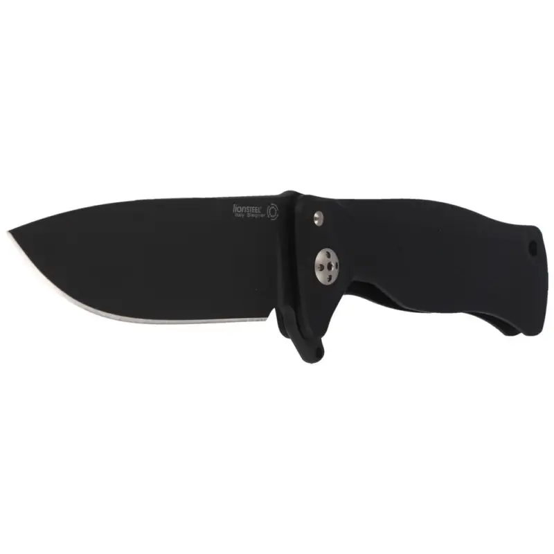Ekspresowa dostawa Nóż składany LionSteel SR Flipper Aluminum Black / Black Blade (SR11A BB)