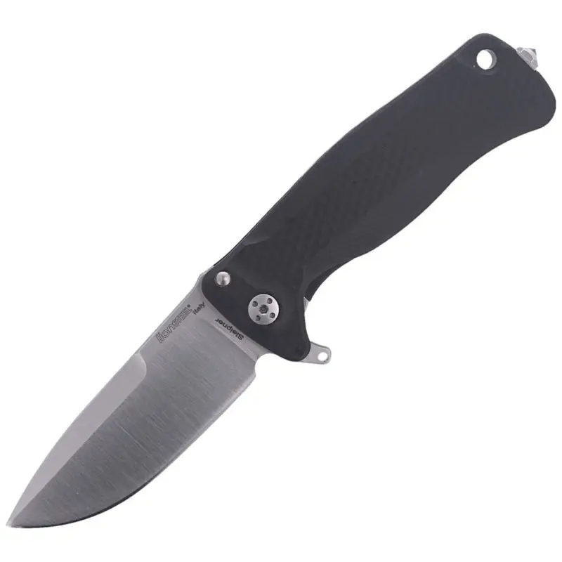 Nóż składany LionSteel SR22A Aluminum Black / Satin Blade (SR22A BS) Szybka dostawa