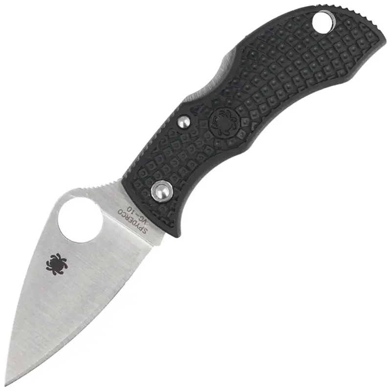 Nóż składany Spyderco Manbug Leaf Black Lightweight FRN, Satin Plain VG-10 by Sal Glesser (MBKLFP) Zamów dziś