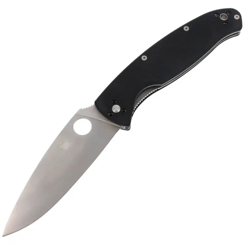 Nóż składany Spyderco Resilience G-10 Black Plain - C142GP Promocja