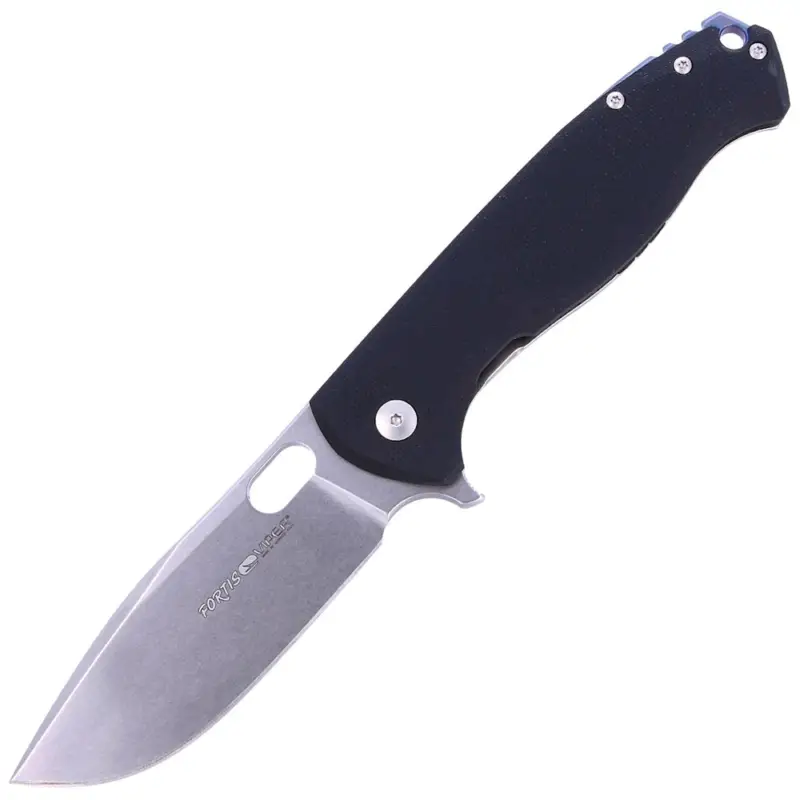 Nie przegap Nóż składany Viper Fortis Black G10, Stonewashed M390 by Jesper Voxnæs (V5952GB)