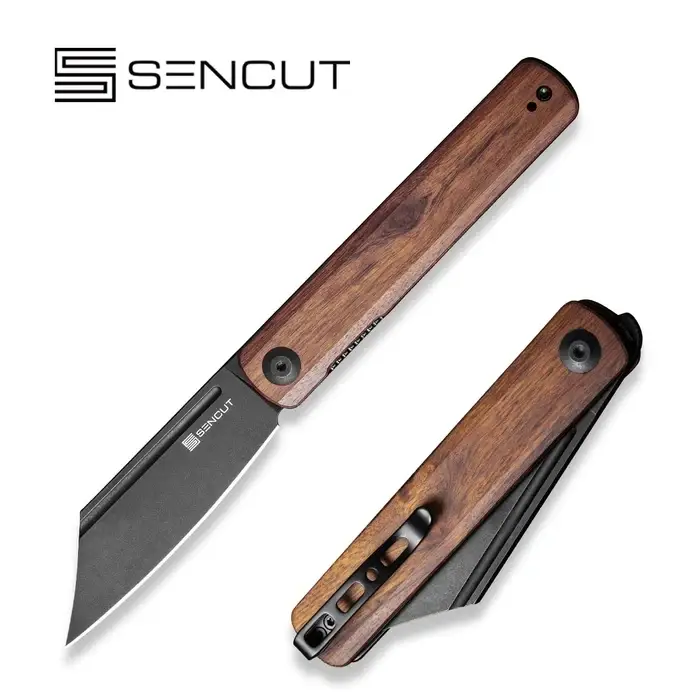 Sencut - Nóż składany Bronte Guibourtia Wood, Black Stonewashed 9Cr18MoV (SA08E) Zniżka