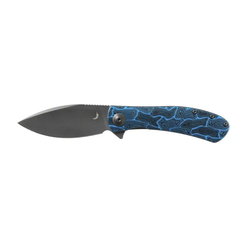 Wybór klientów Trollsky Knives - Nóż Składany Mandu EVO MTE011 Liner Lock Grey Stonewashed 14C28N Blue Turtle G10