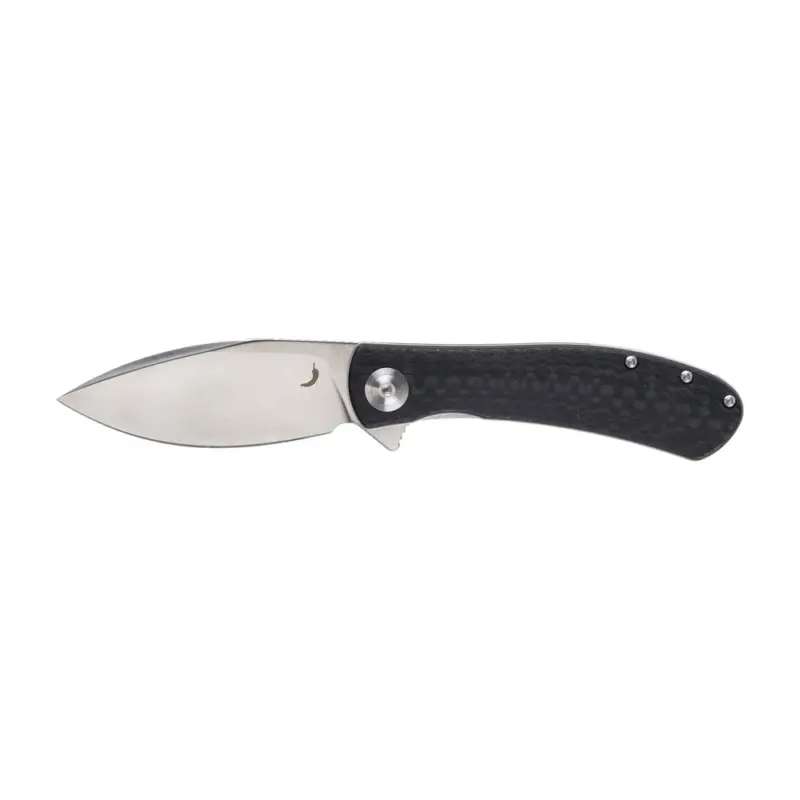 Bezpieczne zakupy Trollsky Knives - Nóż składany Mandu EVO MTE013 Liner Lock Satin MagnaCut Black CarbonTex G10