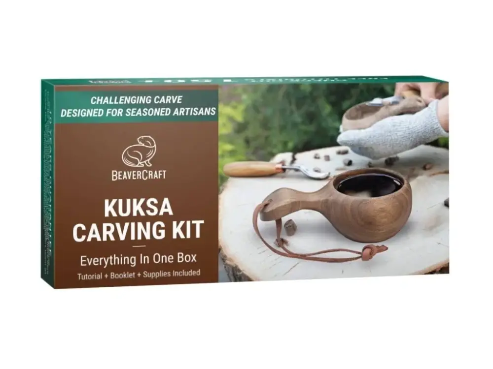 Zestaw do rzeźbienia kuksy - BeaverCraft DIY07 - Walnut Kuksa Carving Kit Obniżka ceny
