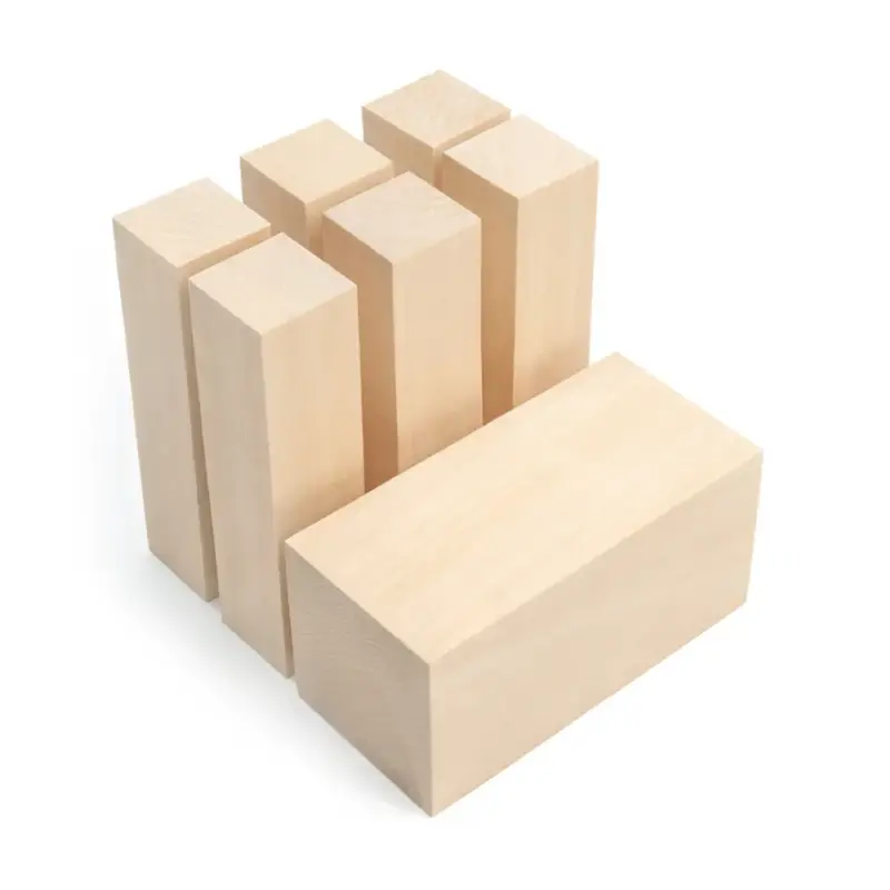 Zestaw drewienek do rzeźbienia 7 klocków z drewna lipowego - BeaverCraft BW7 Basswood Wybór klientów