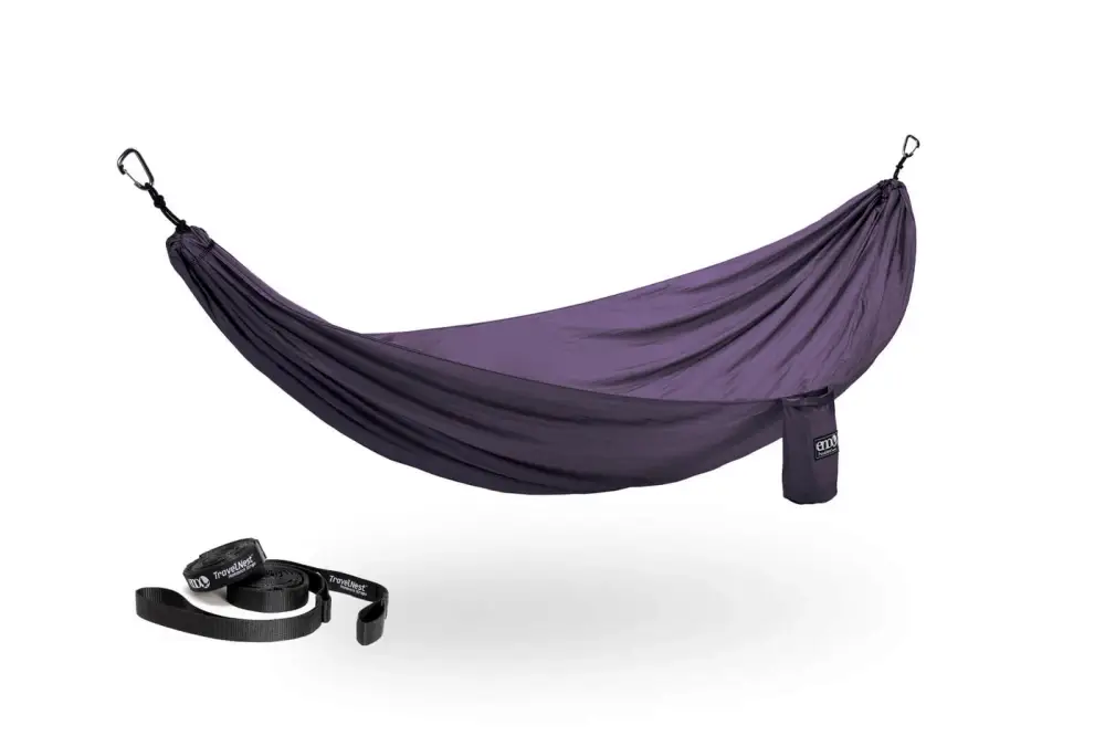 Hamak z systemem zawieszenia ENO TravelNest Hammock & Straps Combo - Plum Nie przegap