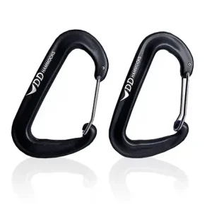 Karabinki do hamaka - DD Karabiners x 2 - Black Oferta czasowa