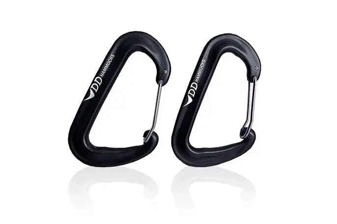 Karabinki do hamaka - DD Karabiners x 2 - Black Oferta czasowa