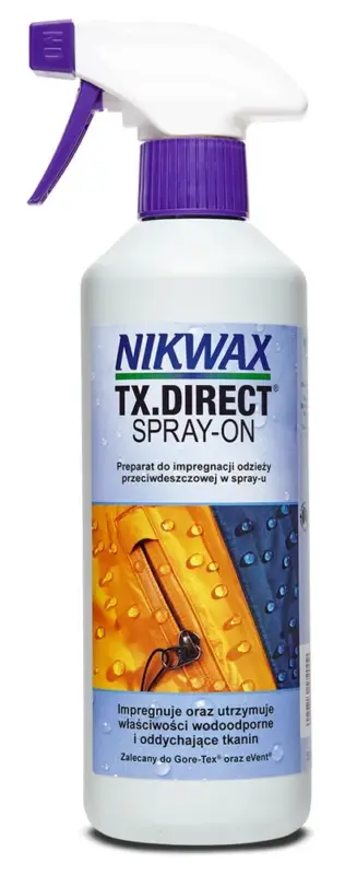 Nikwax - Impregnat do odzieży przeciwdeszczowej - TX.Direct - Spray-On - 500 ml Ograniczona ilość