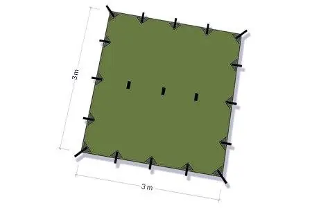Hit cenowy Płachta biwakowa - Tarp 3x3 - DD Hammocks - Forest Green - Edycja Limitowana