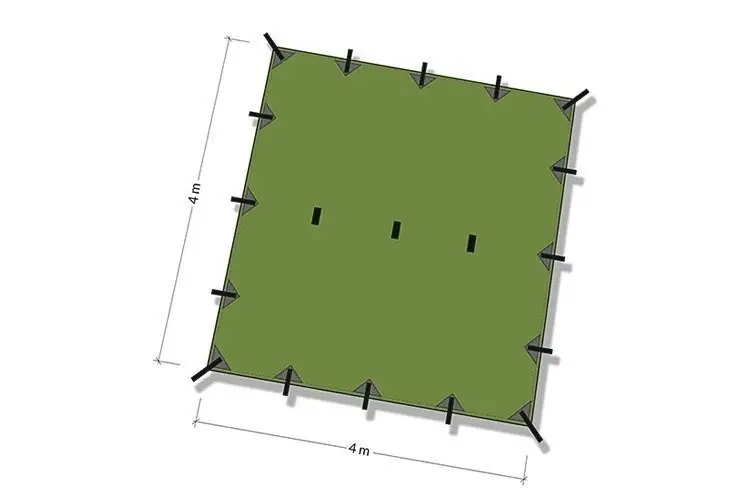 Kup online Płachta biwakowa - Tarp 4x4 - DD Hammocks - Forest Green
