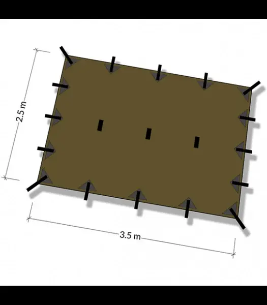 Ekspresowa dostawa Płachta biwakowa - Tarp M 3.5x2.4 - DD Hammocks - Coyot Brown
