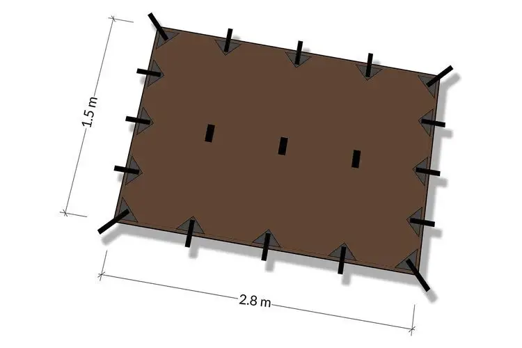 Płachta biwakowa - Tarp S2.8x1.5 - DD Hammocks - Coyot Brown Oferta