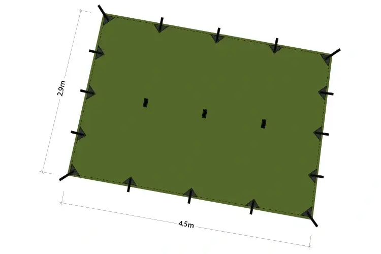 Promocja Płachta biwakowa - Tarp Superlight XL 4.5x2.9 - DD Hammocks - Olive