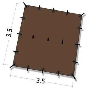 Taniej Tarp DD Hammocks 3.5x3.5 - Coyot Brown