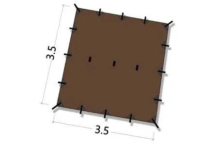 Taniej Tarp DD Hammocks 3.5x3.5 - Coyot Brown