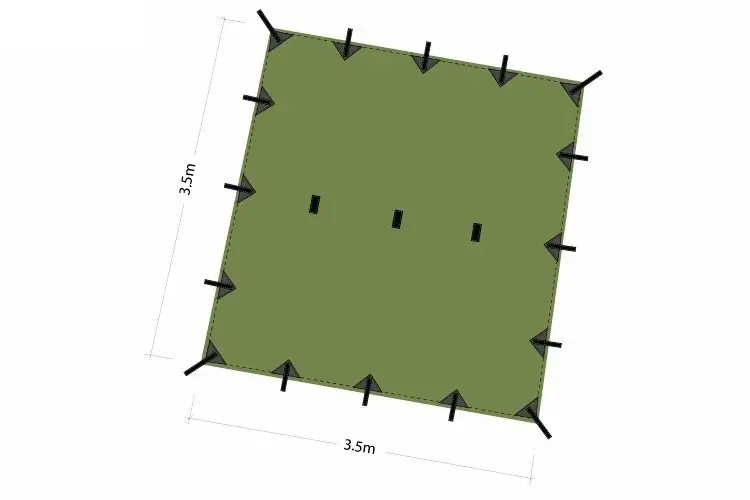 Rabat Tarp DD Hammocks 3.5x3.5 - Forest Green