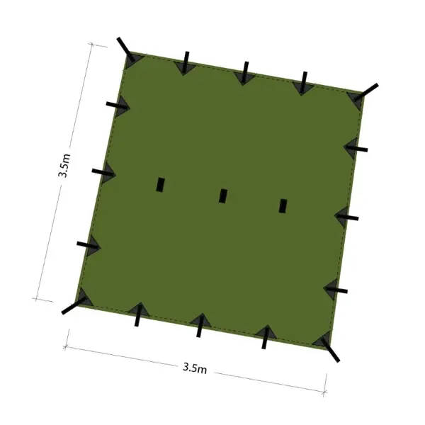 Wybór klientów Tarp DD Hammocks 3.5x3.5 - Olive